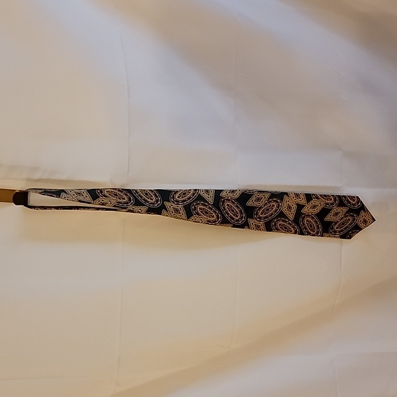 Designer Christian Dior Monsieur Blue Patterned Tie 100% Silk Made in Italy - Picture 1 of 16